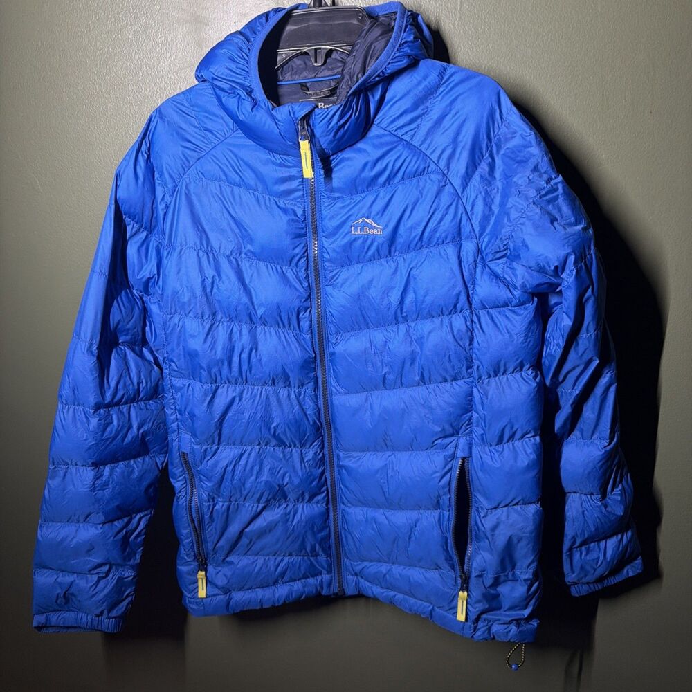 Title: L.L. Bean Kids Ultralight 650 Down Hooded Jacket Size L (14-16) - Blue